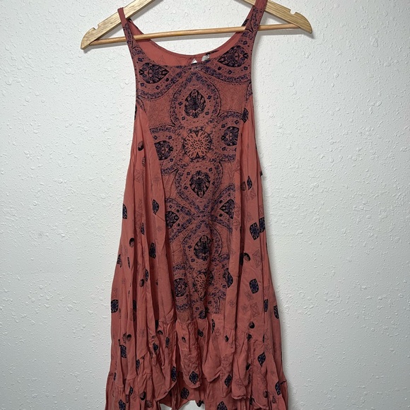 Free People Intimately Pink and Blue Asymmetrical Mini‎ Sundress - Picture 1 of 6